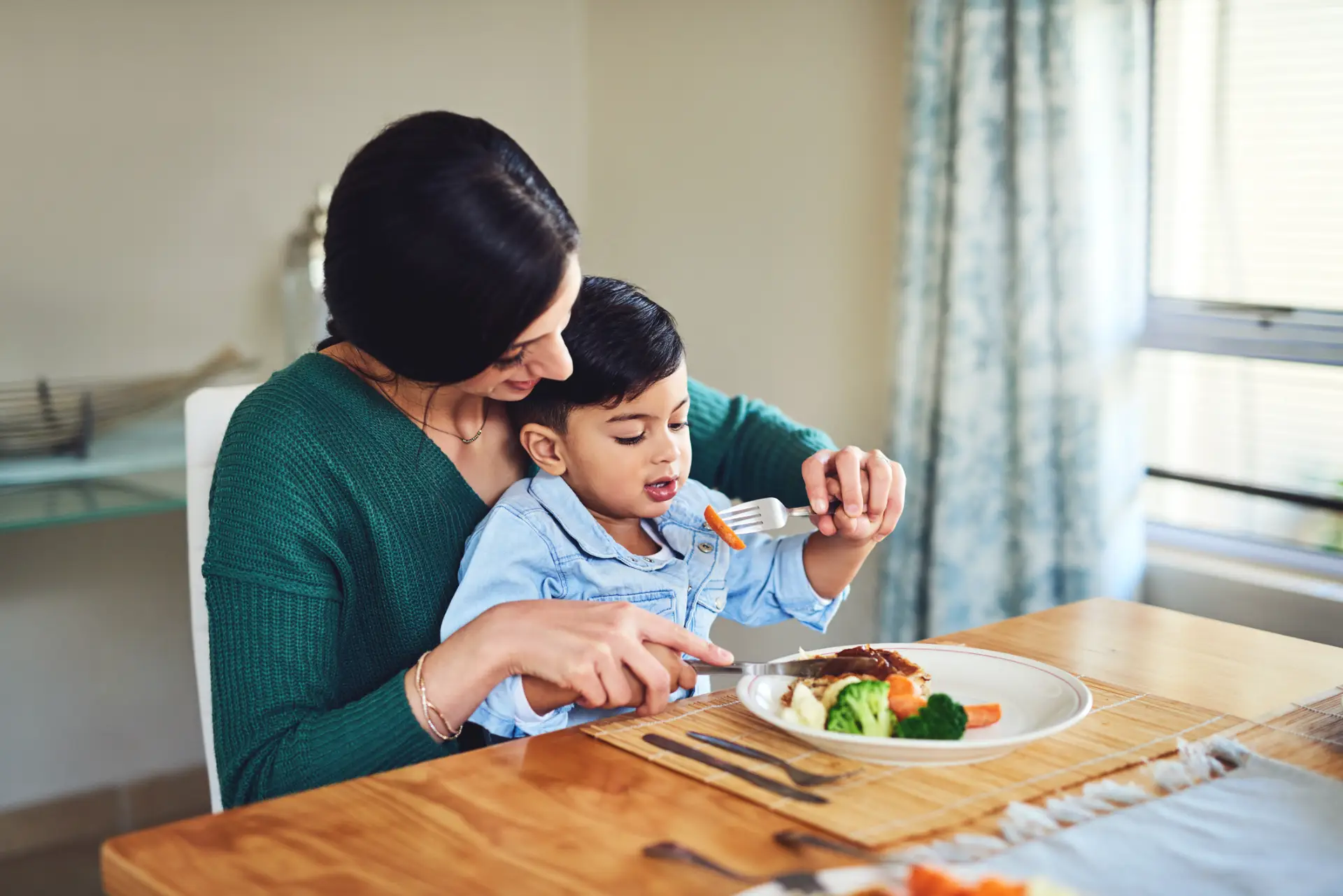Ensuring her little one gets all the nutrition he needs